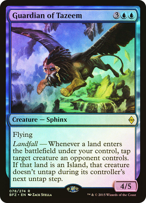 Guardian of Tazeem\nBattle for Zendikar\nSingle\nMagic The Gathering