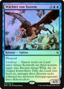 Guardian of Tazeem
Battle for Zendikar (Foil) - German
Single
Magic The Gathering