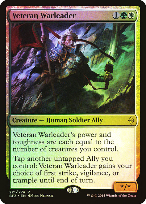 Veteran Warleader\nBattle for Zendikar\nSingle\nMagic The Gathering