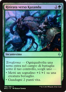 Retreat to Kazandu
Battle for Zendikar (Foil) - Italian
Single
Magic The Gathering