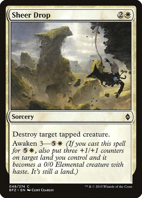 Sheer Drop\nBattle for Zendikar\nSingle\nMagic The Gathering