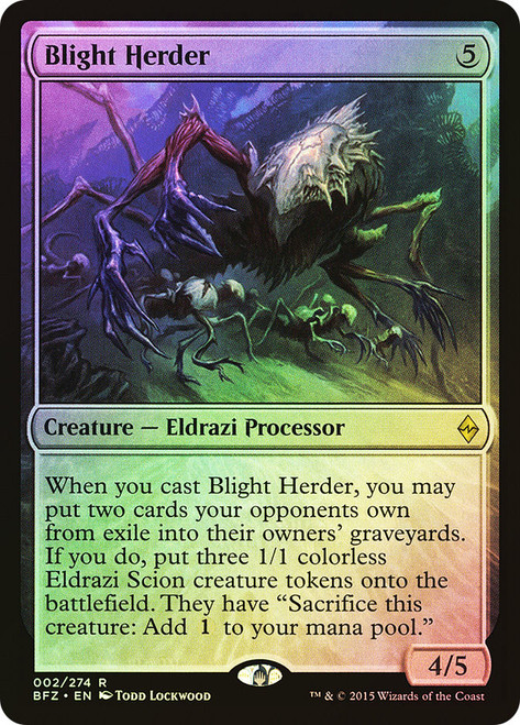 Blight Herder\nBattle for Zendikar\nSingle\nMagic The Gathering