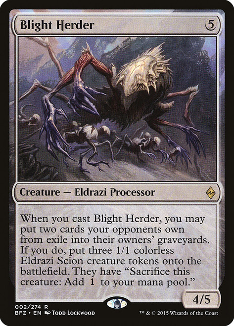 Blight Herder\nBattle for Zendikar\nSingle\nMagic The Gathering
