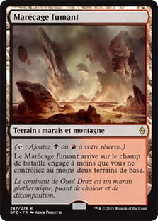 Smoldering Marsh
Battle for Zendikar - French
Single
Magic The Gathering