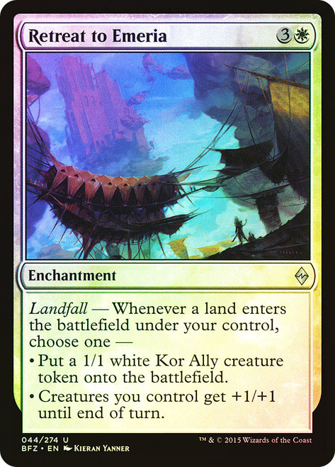 Retreat to Emeria\nBattle for Zendikar\nSingle\nMagic The Gathering