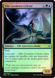 Skyrider Elf
Battle for Zendikar (Foil) - Portuguese
Single
Magic The Gathering