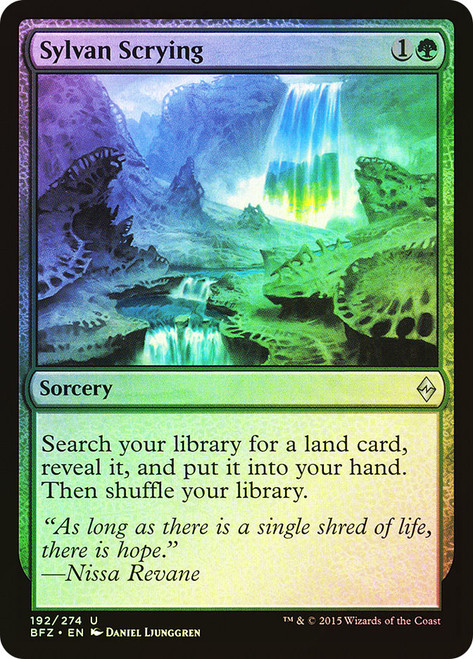 Sylvan Scrying\nBattle for Zendikar\nSingle\nMagic The Gathering