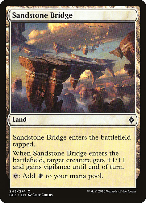 Sandstone Bridge\nBattle for Zendikar\nSingle\nMagic The Gathering