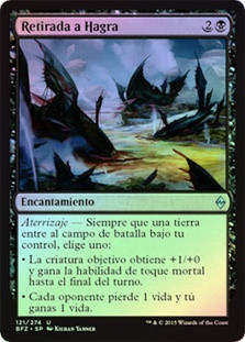 Retreat to Hagra
Battle for Zendikar (Foil) - Spanish
Single
Magic The Gathering