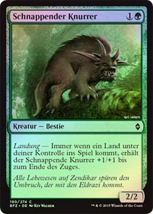 Snapping Gnarlid
Battle for Zendikar (Foil) - German
Single
Magic The Gathering