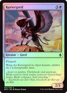 Courier Griffin
Battle for Zendikar (Foil) - German
Single
Magic The Gathering