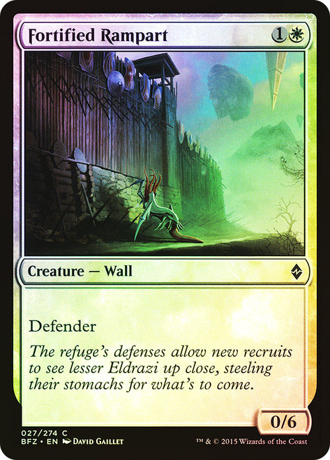 Fortified Rampart\nBattle for Zendikar\nSingle\nMagic The Gathering