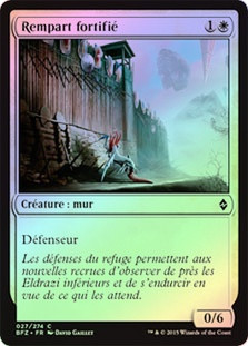 Fortified Rampart
Battle for Zendikar (Foil) - French
Single
Magic The Gathering
