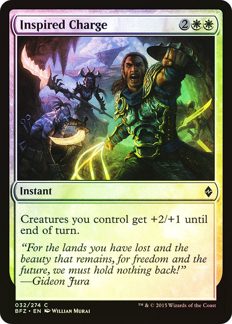 Inspired Charge\nBattle for Zendikar\nSingle\nMagic The Gathering