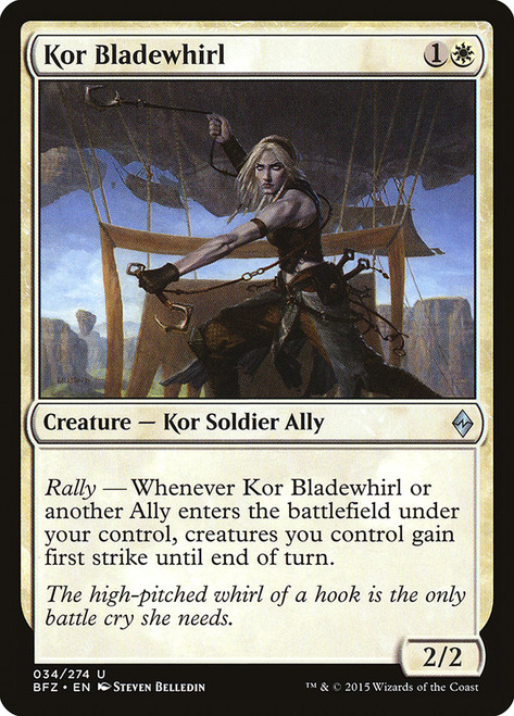 Kor Bladewhirl\nBattle for Zendikar\nSingle\nMagic The Gathering