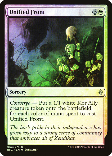 Unified Front\nBattle for Zendikar\nSingle\nMagic The Gathering