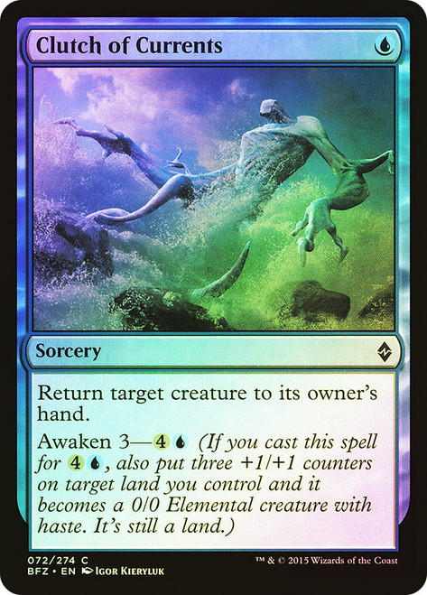 Clutch of Currents\nBattle for Zendikar\nSingle\nMagic The Gathering
