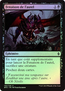 Altar's Reap
Battle for Zendikar (Foil) - French
Single
Magic The Gathering