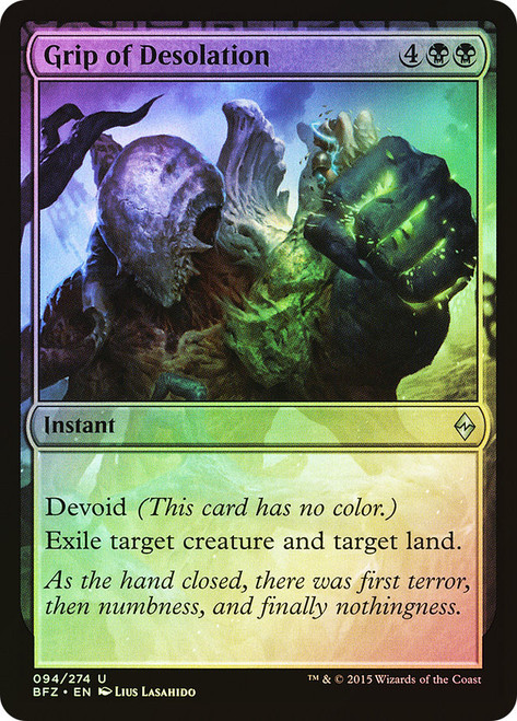 Grip of Desolation\nBattle for Zendikar\nSingle\nMagic The Gathering