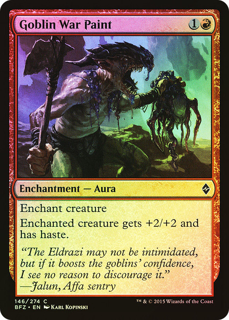 Goblin War Paint\nBattle for Zendikar\nSingle\nMagic The Gathering