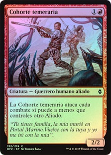 Reckless Cohort
Battle for Zendikar (Foil) - Spanish
Single
Magic The Gathering