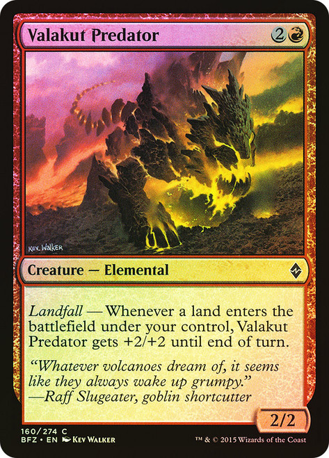 Valakut Predator\nBattle for Zendikar\nSingle\nMagic The Gathering