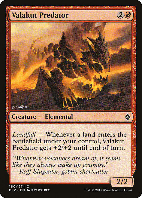 Valakut Predator\nBattle for Zendikar\nSingle\nMagic The Gathering
