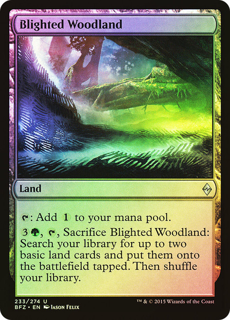 Blighted Woodland\nBattle for Zendikar\nSingle\nMagic The Gathering
