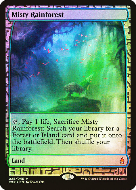 Misty Rainforest (Full Art)\nMasterpiece Series: Zendikar Expeditions\nSingle\nMagic The Gathering