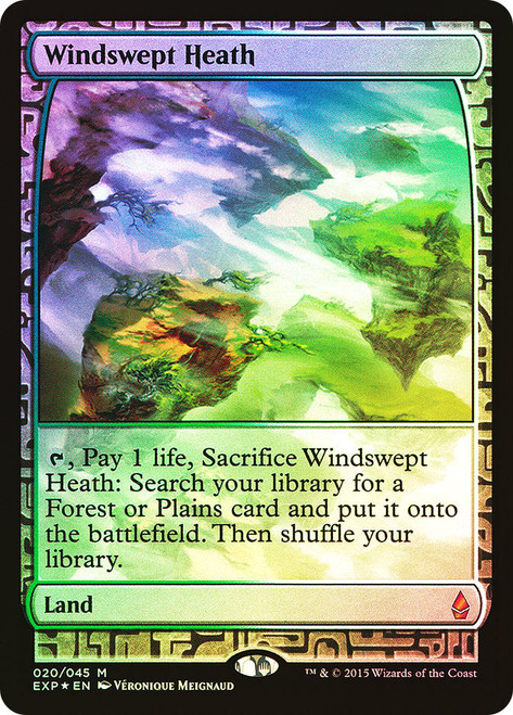 Windswept Heath (Full Art)\nMasterpiece Series: Zendikar Expeditions\nSingle\nMagic The Gathering