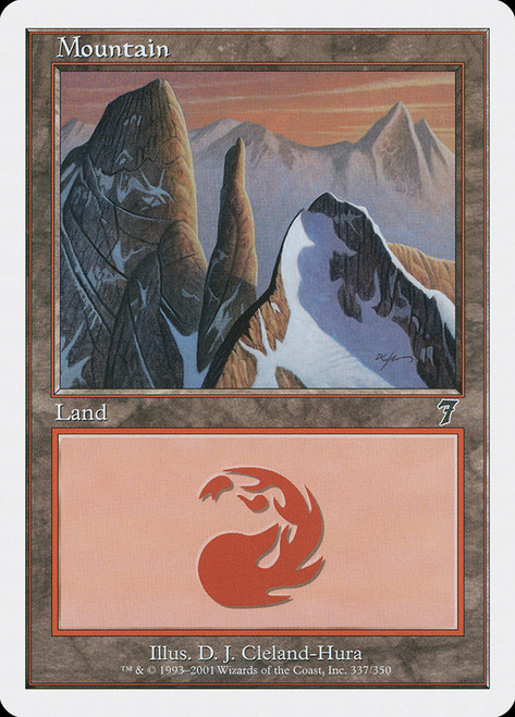 Mountain (#337)\n7th Edition\nSingle\nMagic The Gathering
