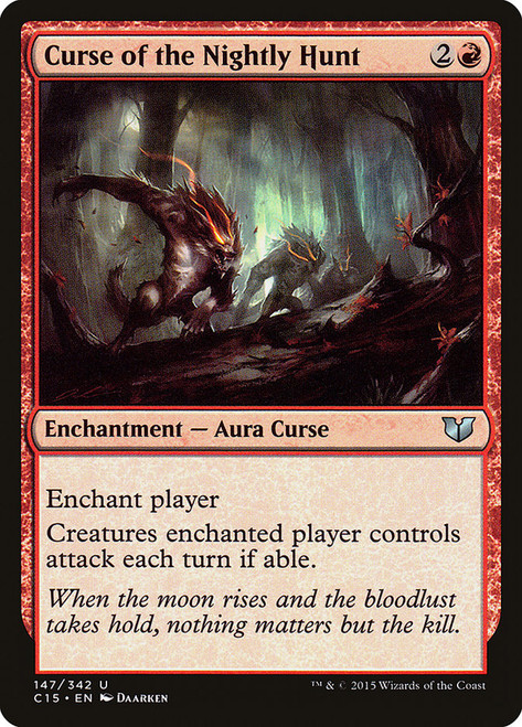 Curse of the Nightly Hunt\nCommander: 2015 Edition\nSingle\nMagic The Gathering