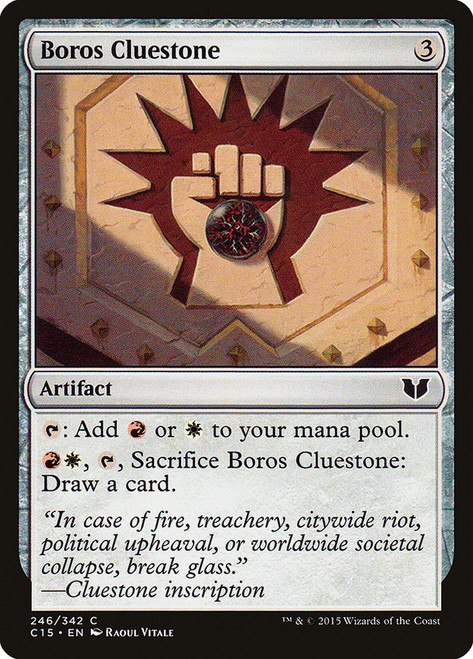 Boros Cluestone\nCommander: 2015 Edition\nSingle\nMagic The Gathering
