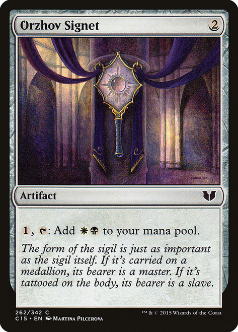 Orzhov Signet\nCommander: 2015 Edition\nSingle\nMagic The Gathering
