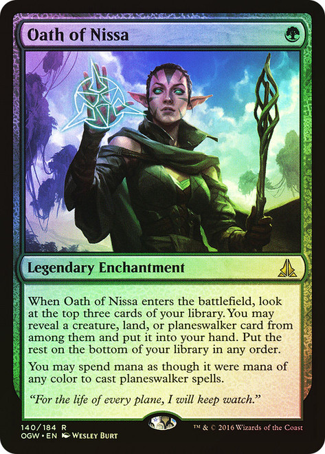 Oath of Nissa\nOath of the Gatewatch\nSingle\nMagic The Gathering