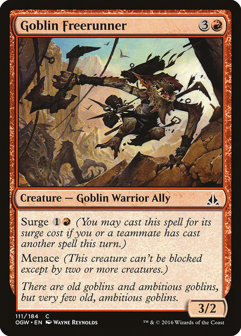 Goblin Freerunner\nOath of the Gatewatch\nSingle\nMagic The Gathering