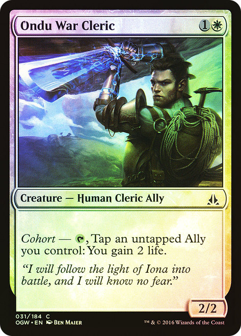 Ondu War Cleric\nOath of the Gatewatch\nSingle\nMagic The Gathering