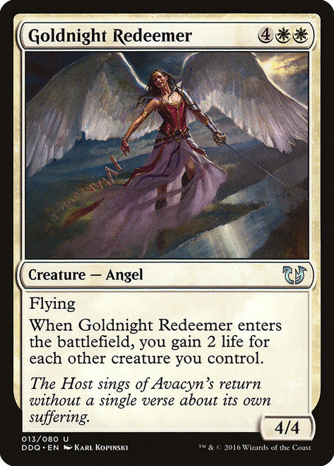 Goldnight Redeemer\nDuel Decks: Blessed vs. Cursed\nSingle\nMagic The Gathering