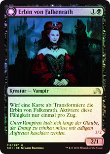 Heir of Falkenrath // Heir to the Night
Shadows over Innistrad - German
Single
Magic The Gathering