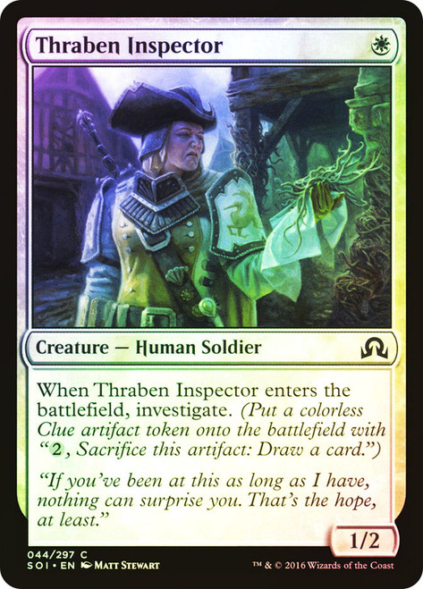 Thraben Inspector\nShadows over Innistrad\nSingle\nMagic The Gathering