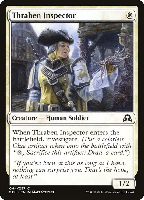 Thraben Inspector\nShadows over Innistrad\nSingle\nMagic The Gathering