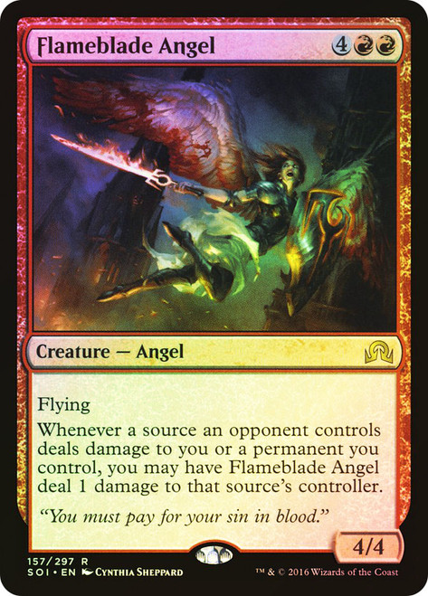 Flameblade Angel\nShadows over Innistrad\nSingle\nMagic The Gathering