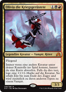 Olivia, Mobilized for War
Shadows over Innistrad - German
Single
Magic The Gathering