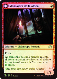 Village Messenger // Moonrise Intruder
Shadows over Innistrad - Spanish
Single
Magic The Gathering
