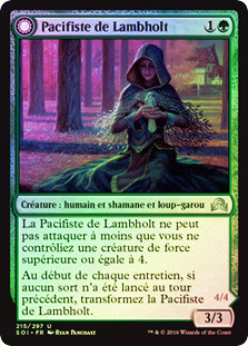 Lambholt Pacifist // Lambholt Butcher
Shadows over Innistrad - French
Single
Magic The Gathering