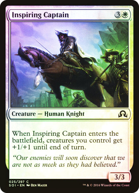 Inspiring Captain\nShadows over Innistrad\nSingle\nMagic The Gathering