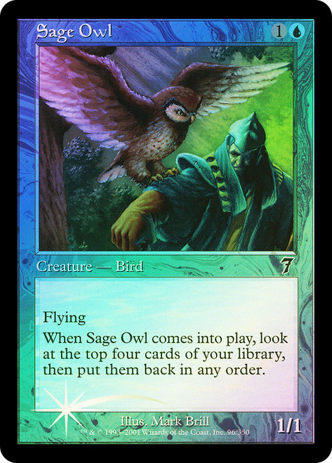 Sage Owl\n7th Edition\nSingle\nMagic The Gathering