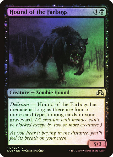 Hound of the Farbogs\nShadows over Innistrad\nSingle\nMagic The Gathering