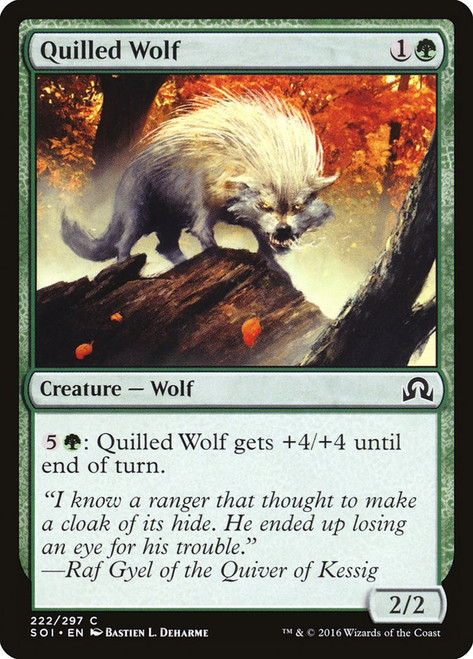 Quilled Wolf\nShadows over Innistrad\nSingle\nMagic The Gathering