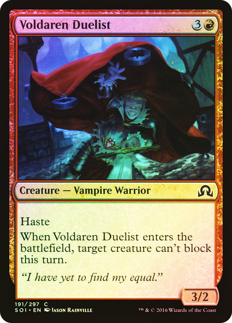 Voldaren Duelist\nShadows over Innistrad\nSingle\nMagic The Gathering